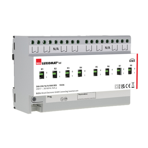 Релейный актуатор 8-канальный для системы KNX, SA8 - 230 / 16 / H / KNX REG - купить у официального поставщика