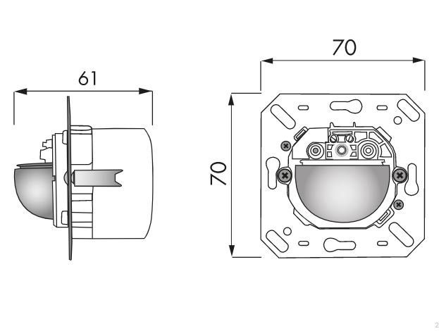 Настенный датчик присутсвия 180°, Deluxe, Indoor 180-KNXs-DX без рамки - купить у официального поставщика