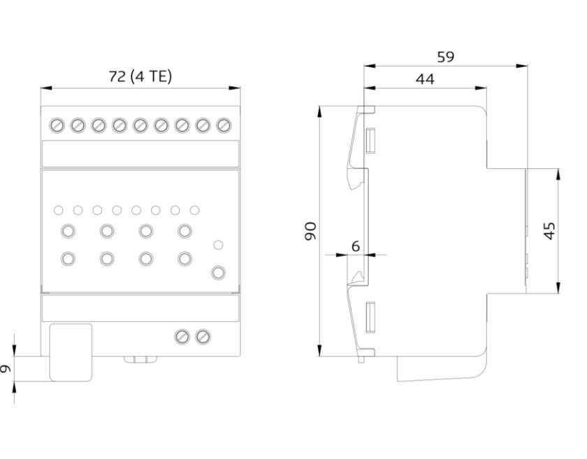Актуаторы жалюзи системы KNX, SBA4-230 / 10 / H / KNX REG - купить у официального поставщика